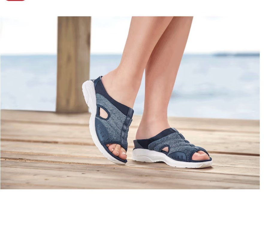 Size 6.5 W Easy Spirit Purple Comfort Breathable Flexible Traciee Slip On Sandal