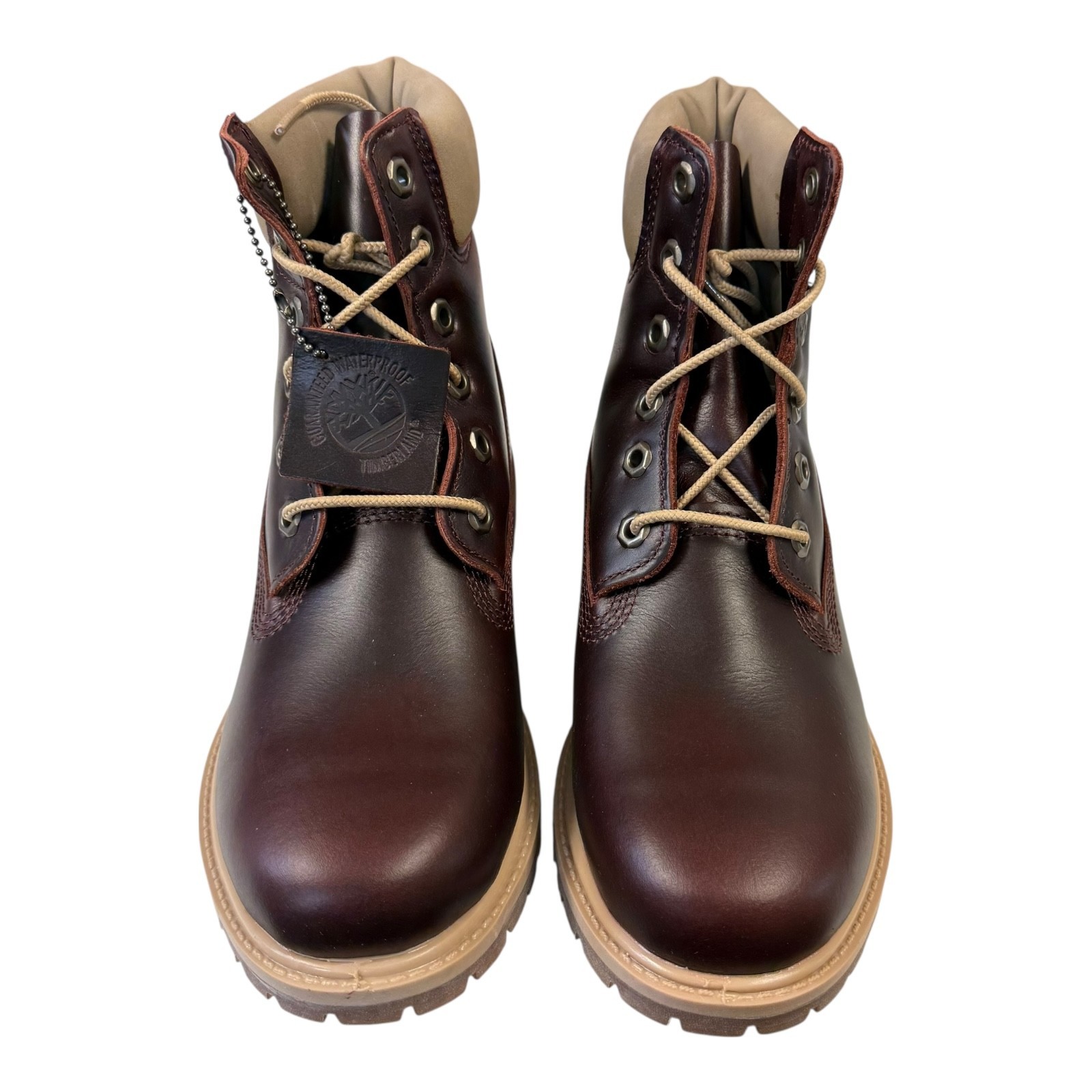 TIMBERLAND PREMIUM 6 IN LACE WATERPROOF BURGUNDY FULL GRAIN 8 M/M