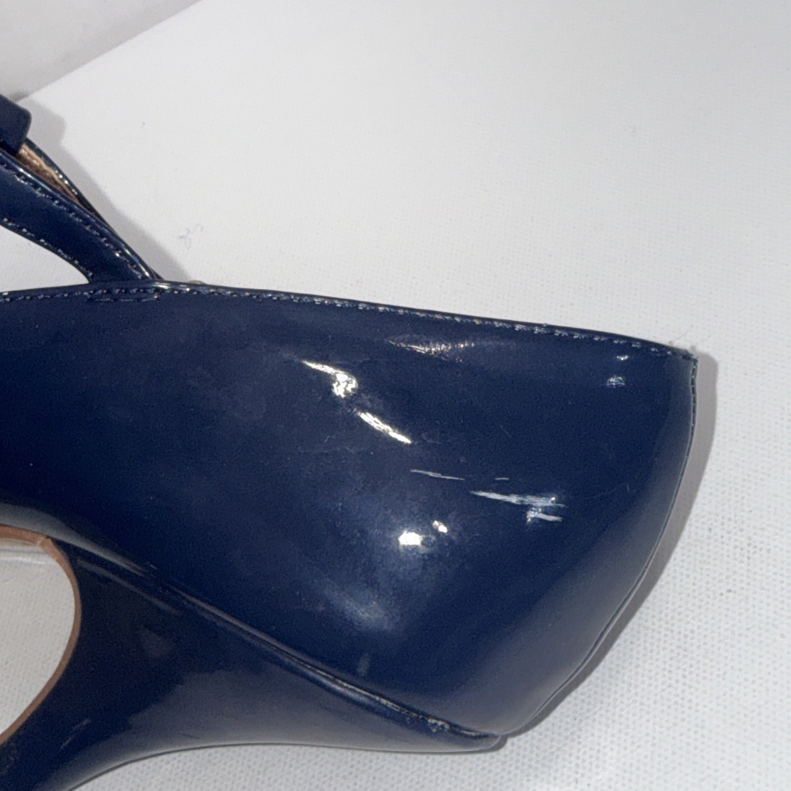 Journee Collection Old Money Business Casual Formal T Strap Stiletto Blue Pumps