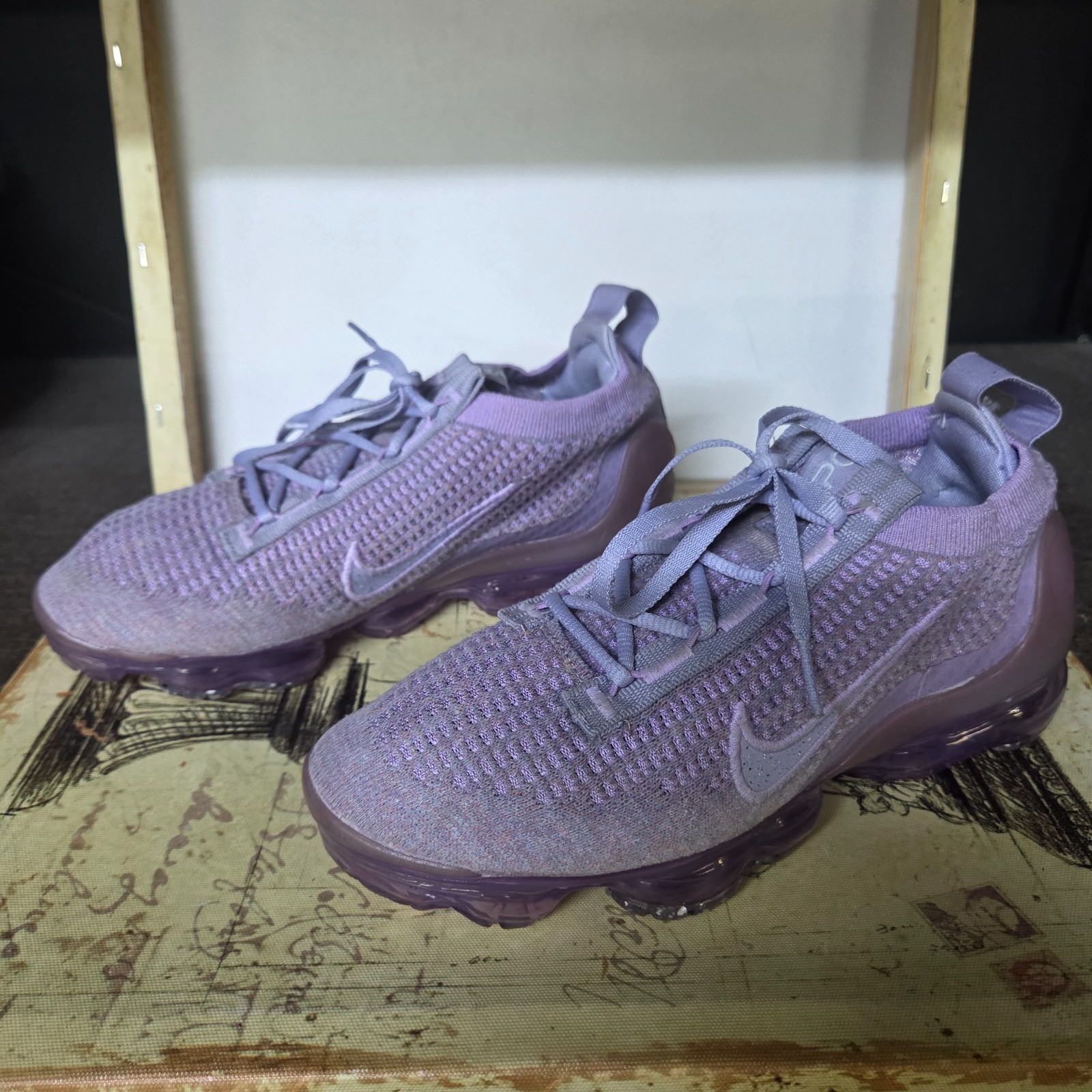 Size 7 – Nike Air VaporMax Flyknit Women’s Shoes Day to Night – Amethyst Ash