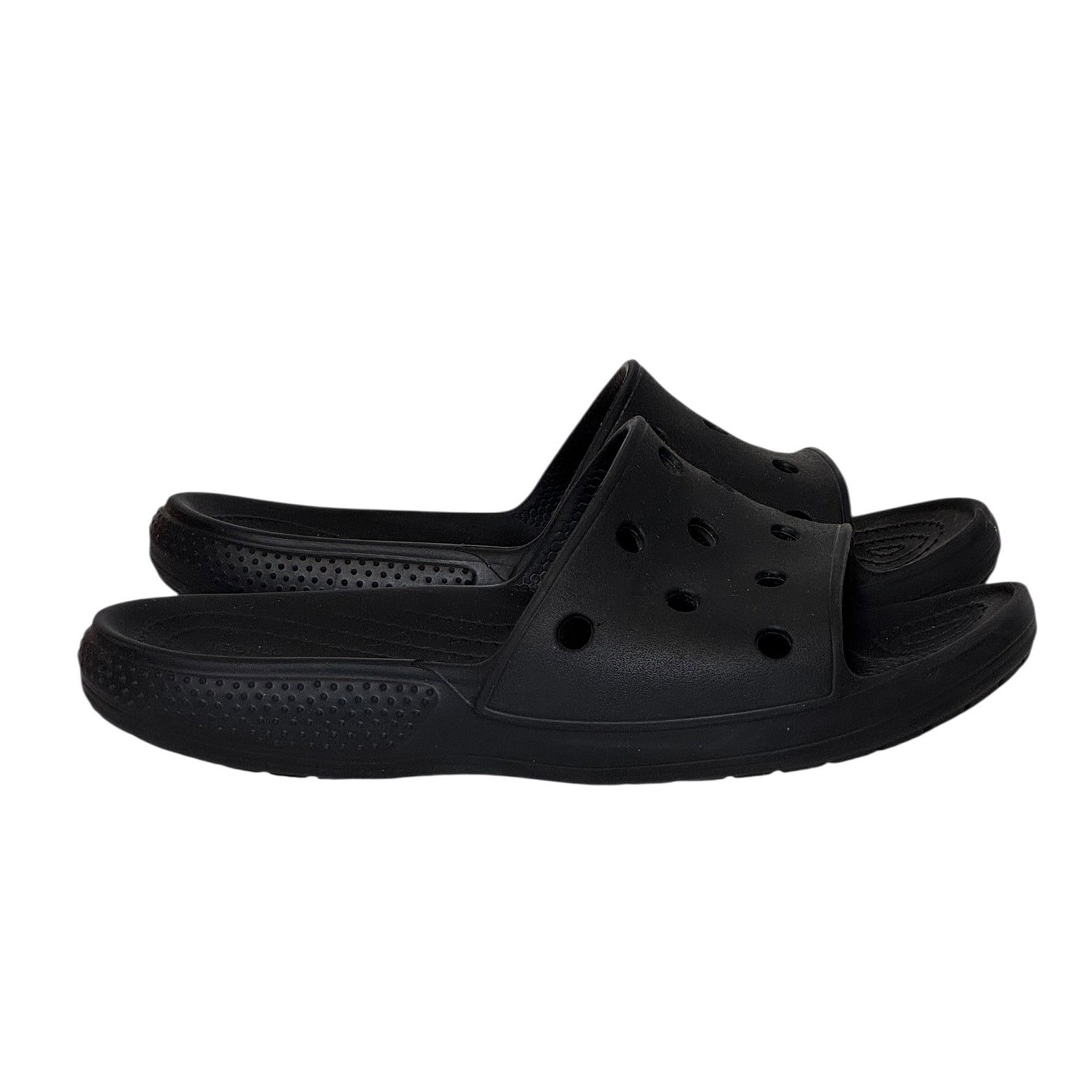 Crocs Classic Unisex M6 W8 All Terrain Clog Black Slide Sandals Slip On Comfort