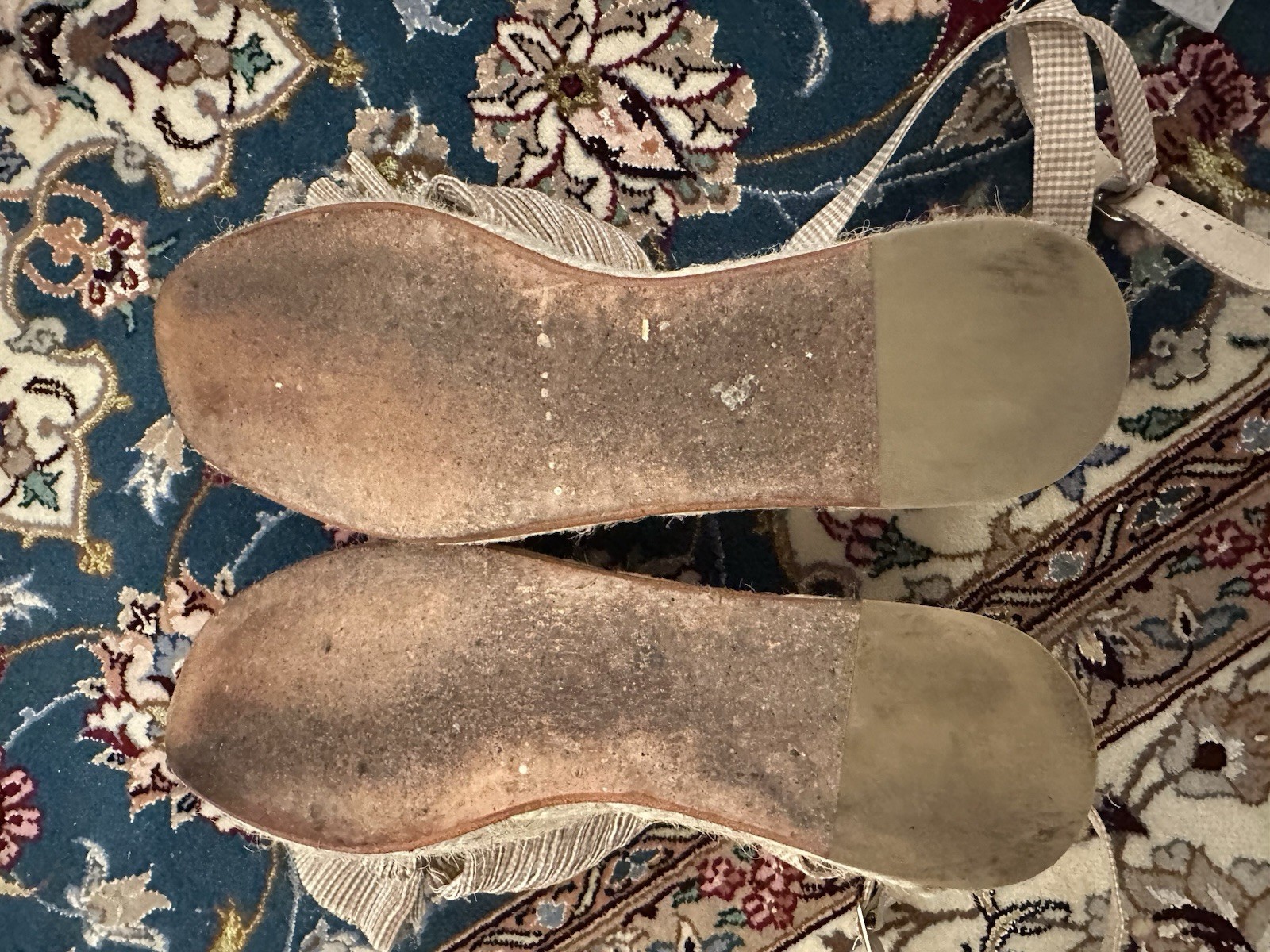 Loeffler Randall Platform Sandals Beige GinghamUS 9 UK 7 EU 40
