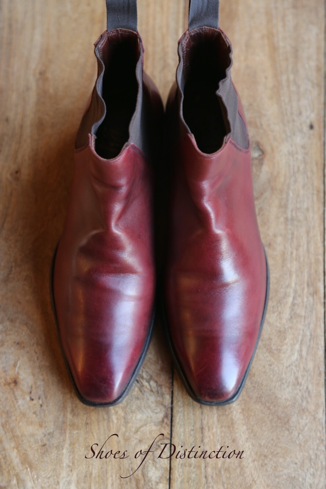 Crockett & Jones Haddon Burgundy Leather Chelsea Boots Shoes Ladies UK 7.5