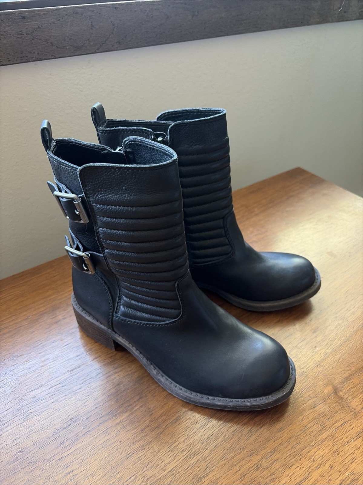 Lucky Brand Women’s Size 6M/36 Black Dunes Leather Buckle Booties NEW