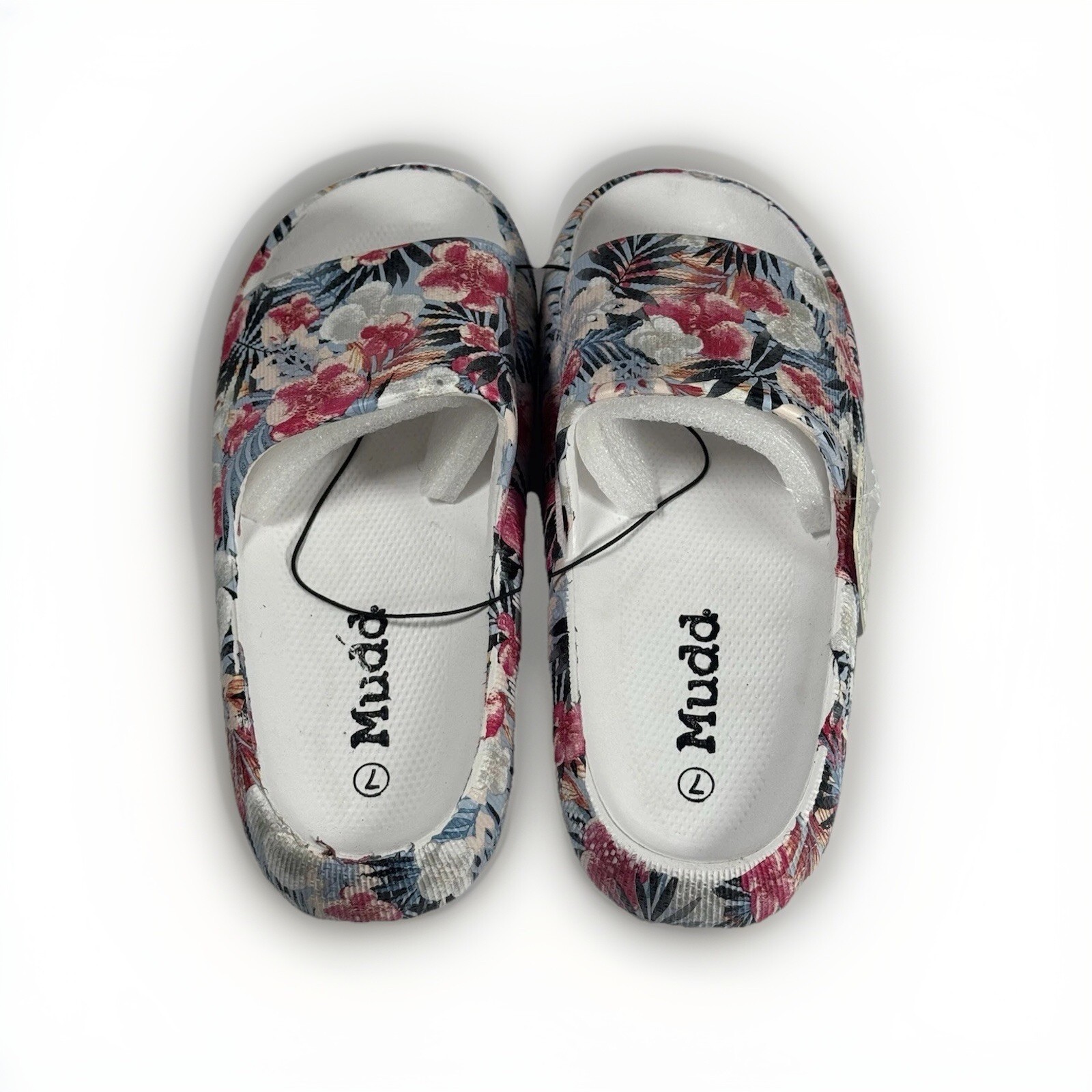 Mudd Floral Slide Sandals Women’s Size 7 Aloha-01FLP Multicolor Pool Sandals