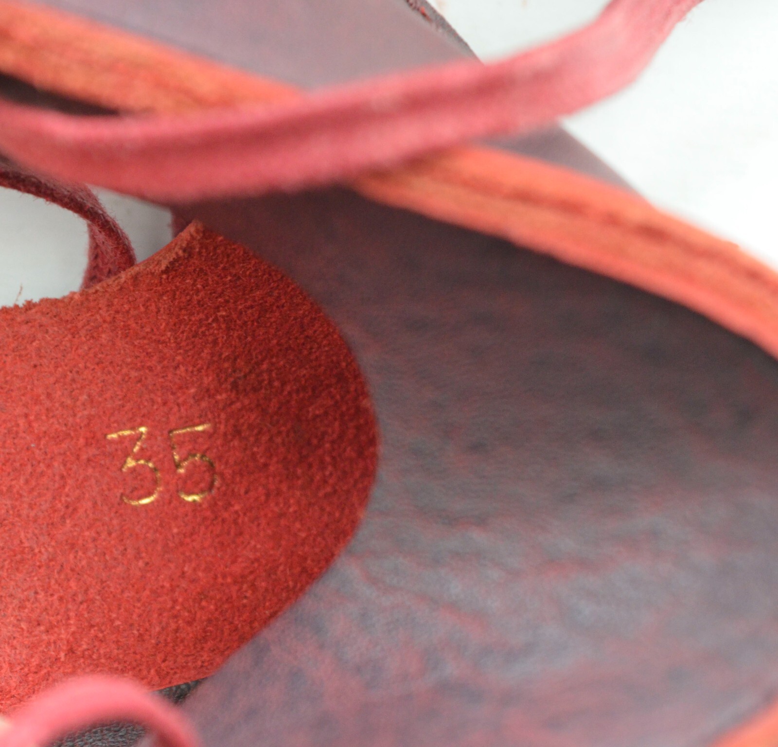 Trippen Blade f Handmade in Germany Red Waw Leather Wedge Court Shoe – Sz 35