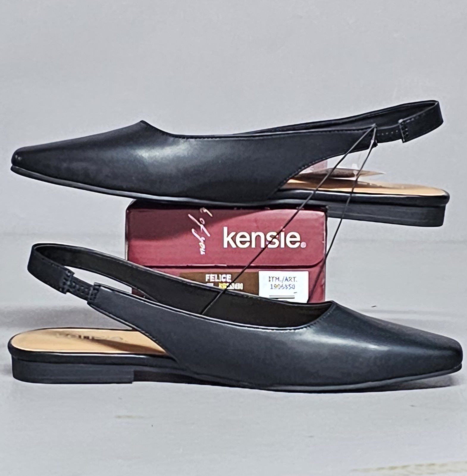 Kensie Felice Slingback Flat Womens 9 Black New
