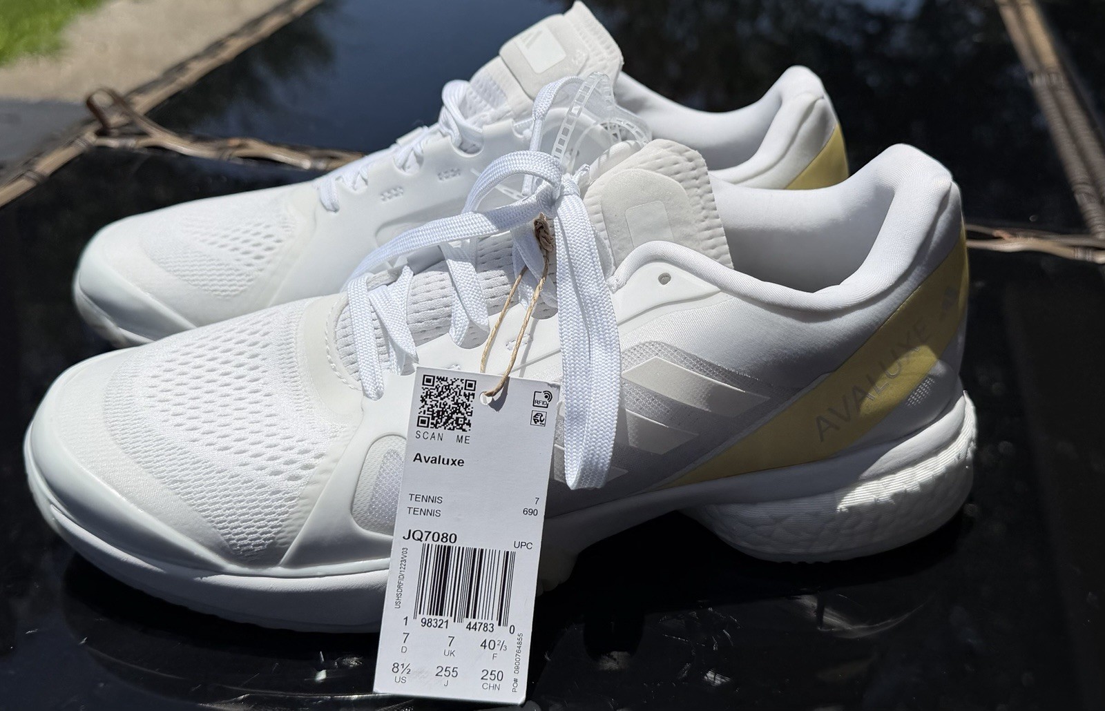 Adidas Avaluxe Tennis Shoes Women’s US 8.5 White Yellow Boost JQ7080 NWT