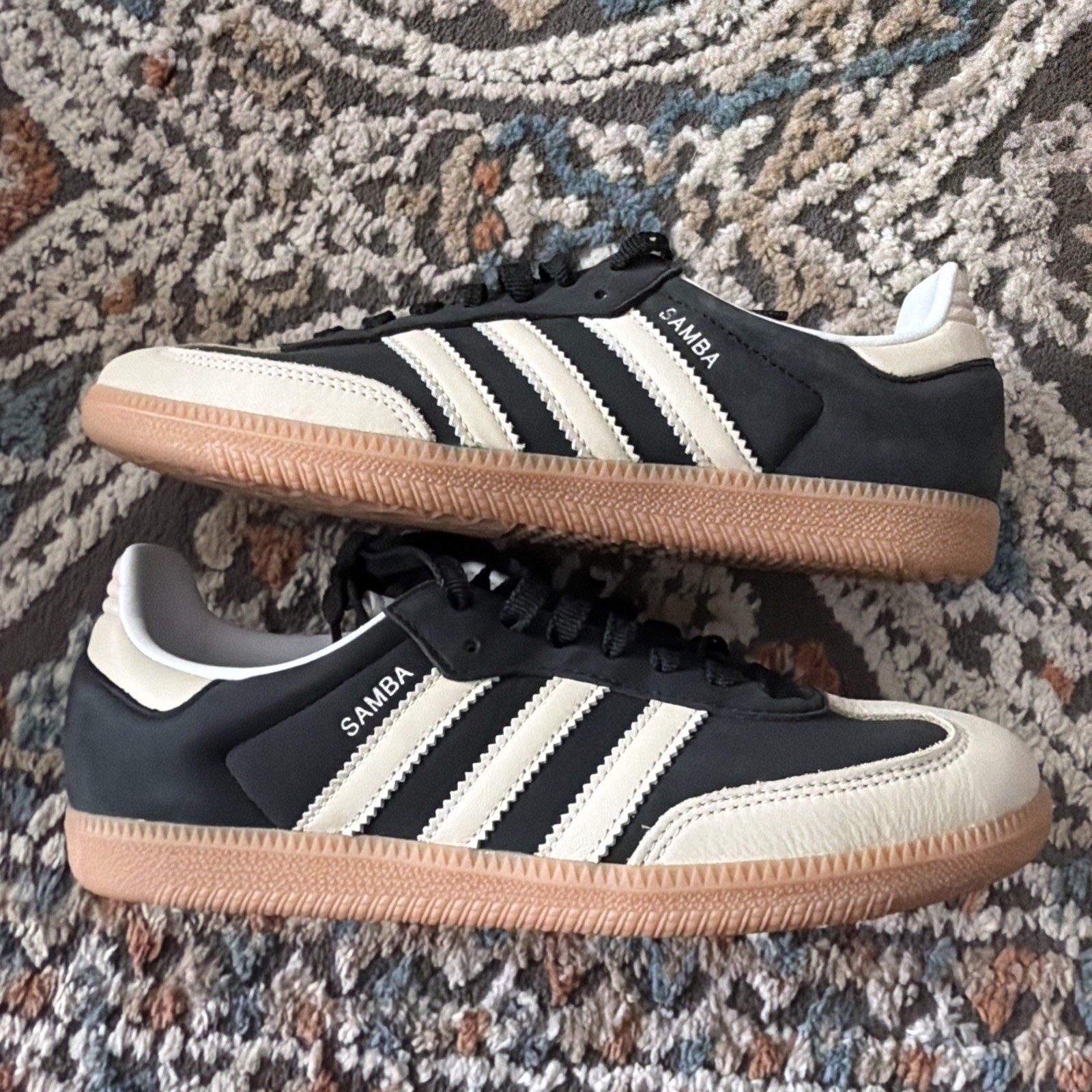 Adidas Originals Samba OG Sneakers Women Shoes US 6.5 Black Wonder White IE5836