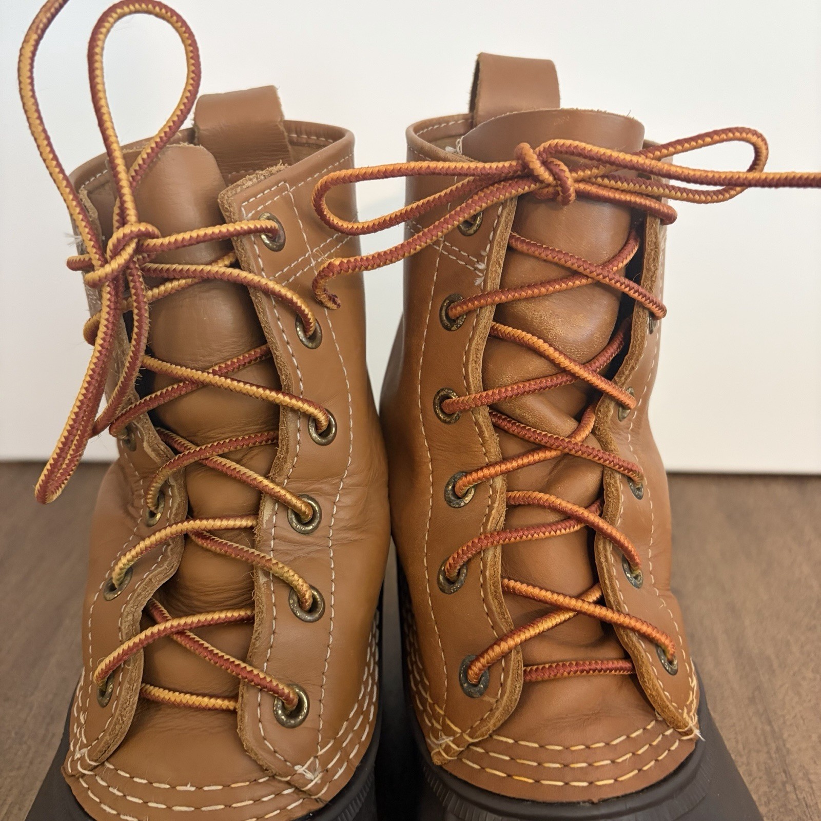 LL Bean Women’s 8M Brown Leather Unlined Hunting Duck Bean Boots