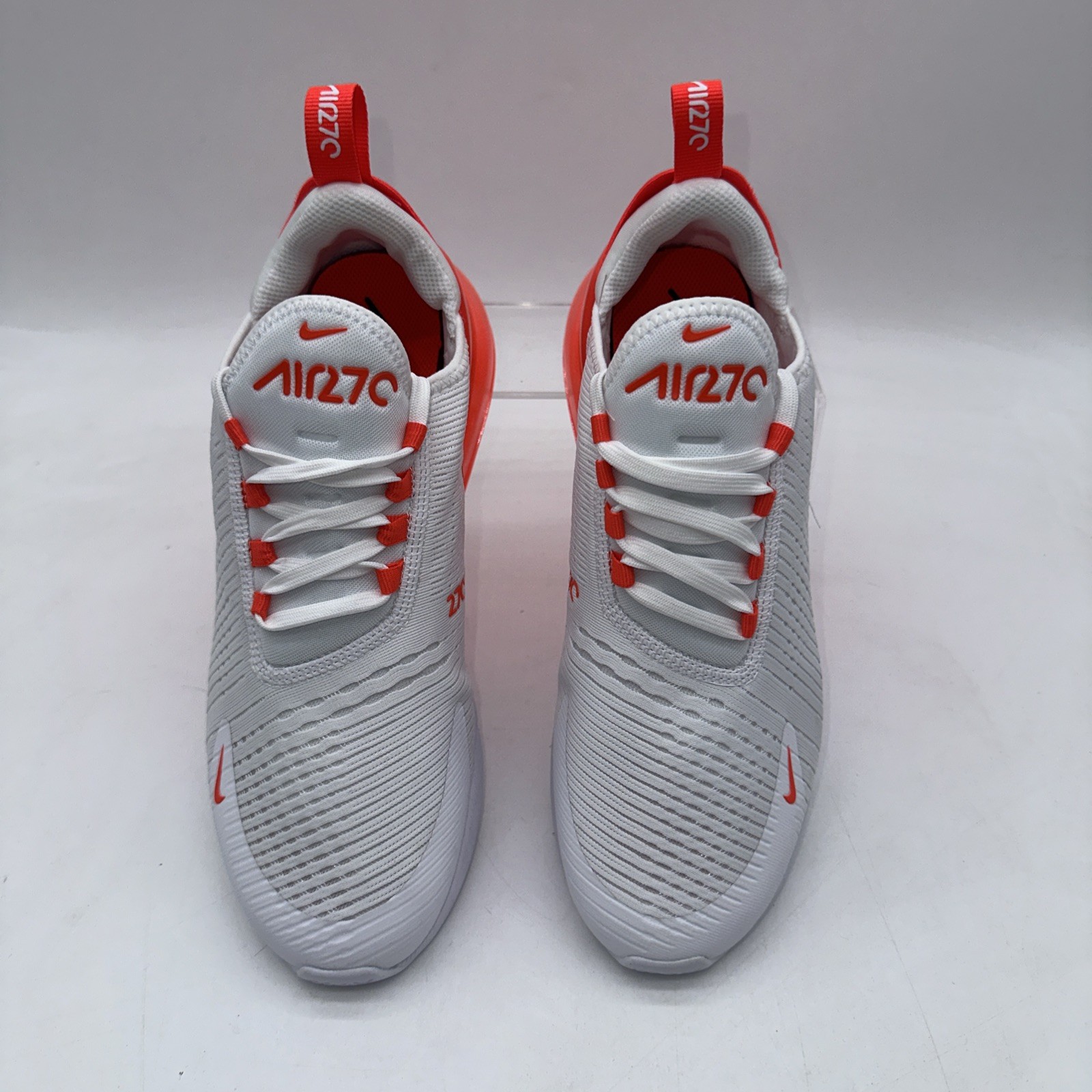 Nike Women’s Size 9 Air Max 270 (HJ3222 102) White/Orange Running Sneaker
