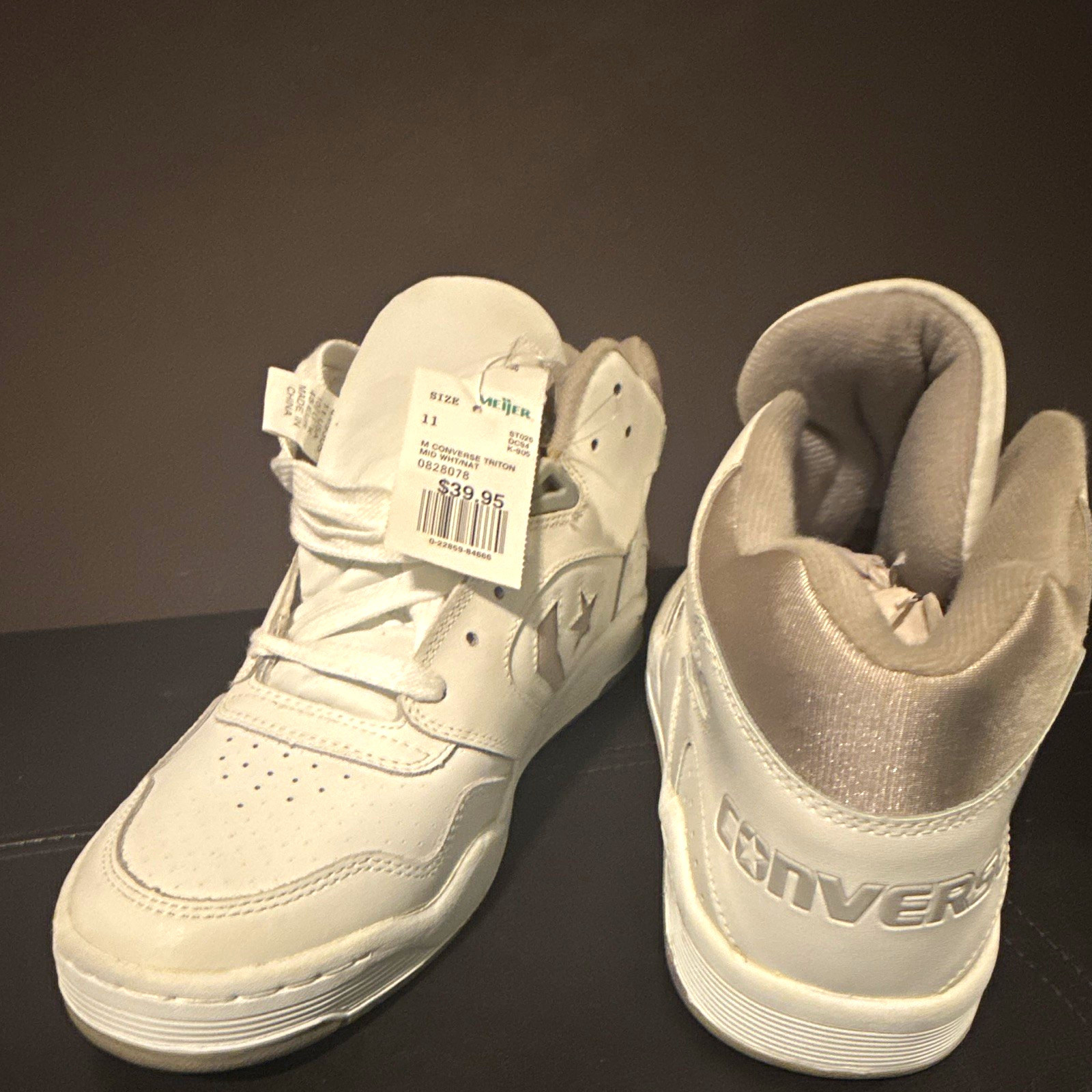 Converse Triton Mids Men’s White High Top Lace-Up Solid Sneakers Athletic Casual