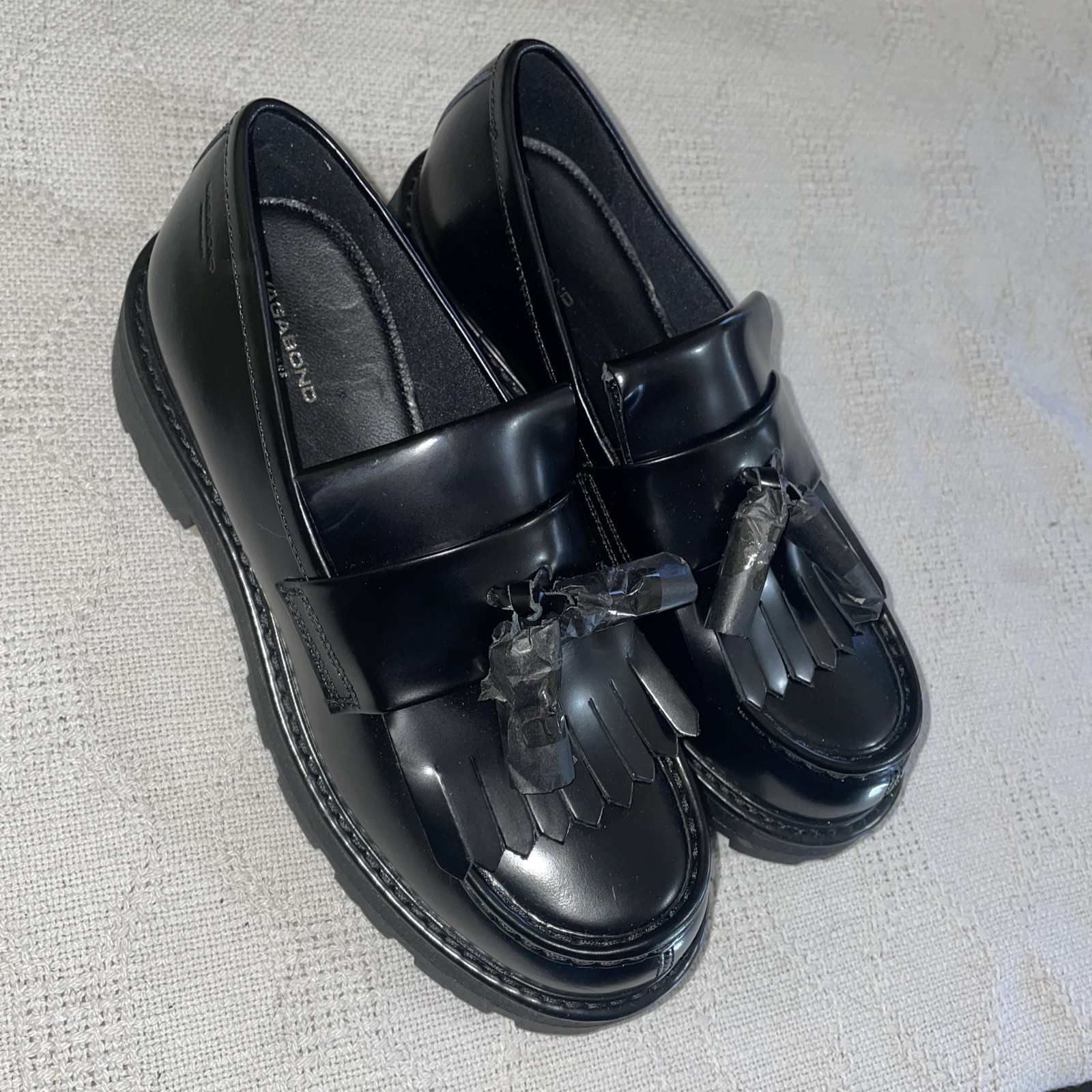 Vagabond Platform Loafers Womens Size 9 M Black Leather Going Out Party NWOB