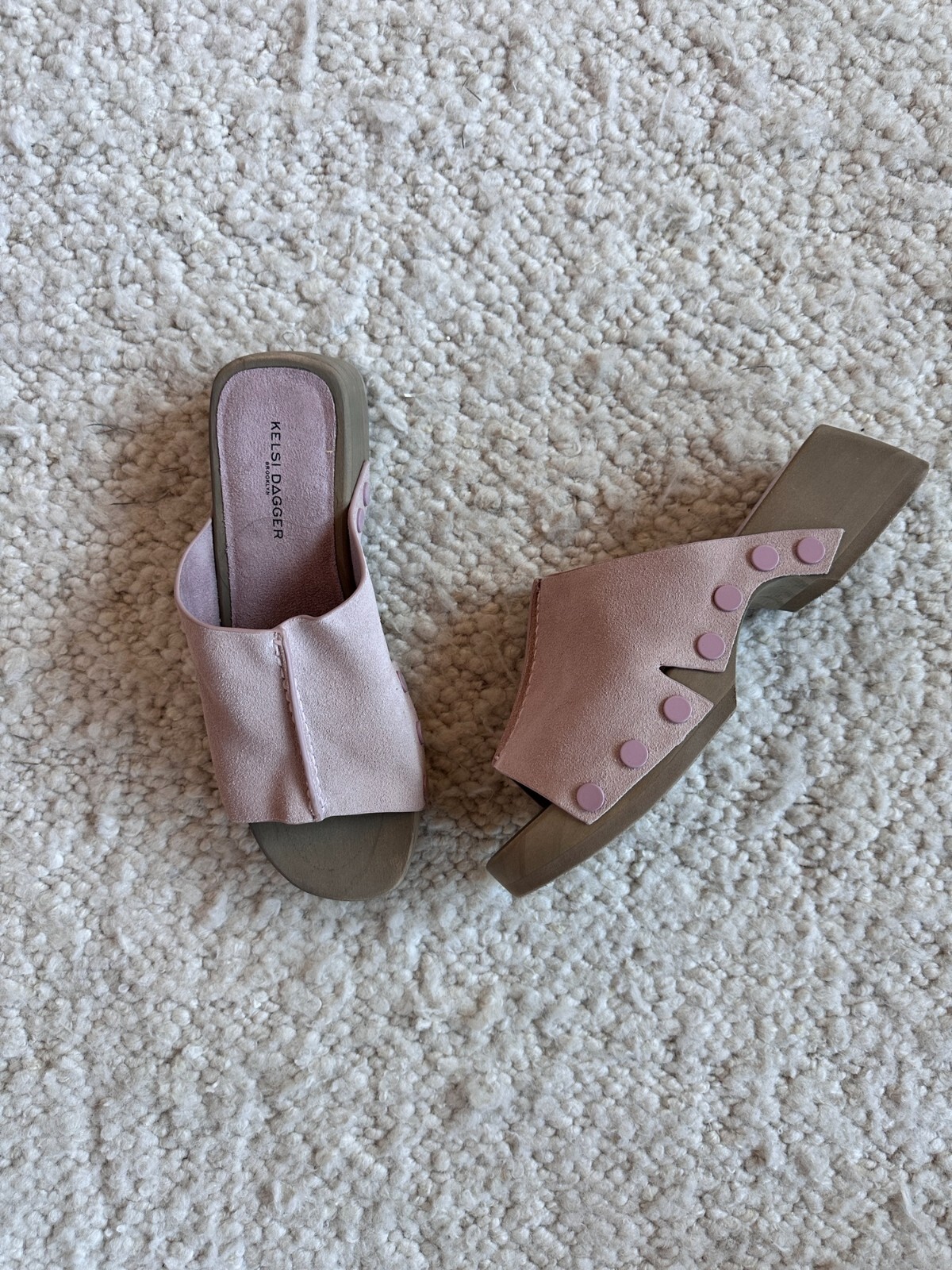 Kelsi Dagger June Suede Clogs Paloma Purple Pink Size 9