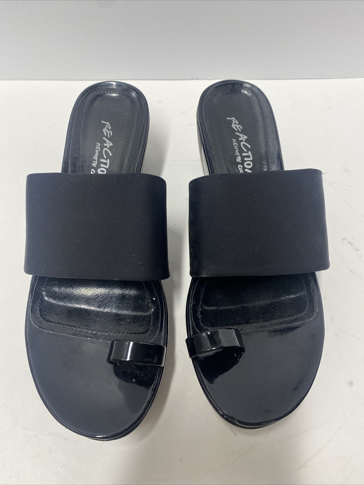 Patent Slide Sandals Womens 8.5 Y2K Minimalist Chic Casual Summer Streetwear