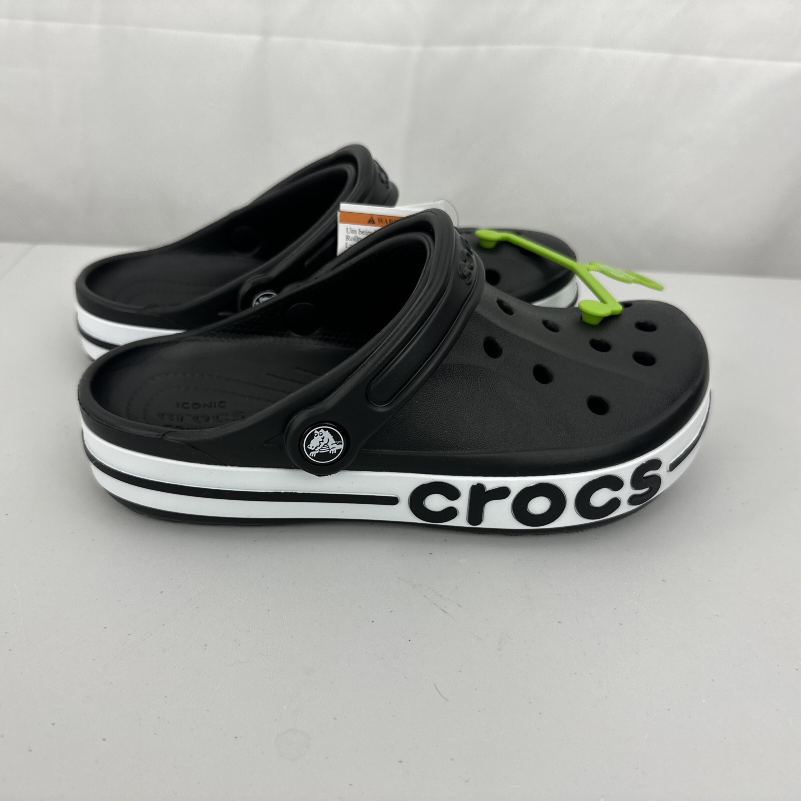 Crocs Bayaband Clog Unisex Women’s US Size 7 Black & White 205089-066 NWT