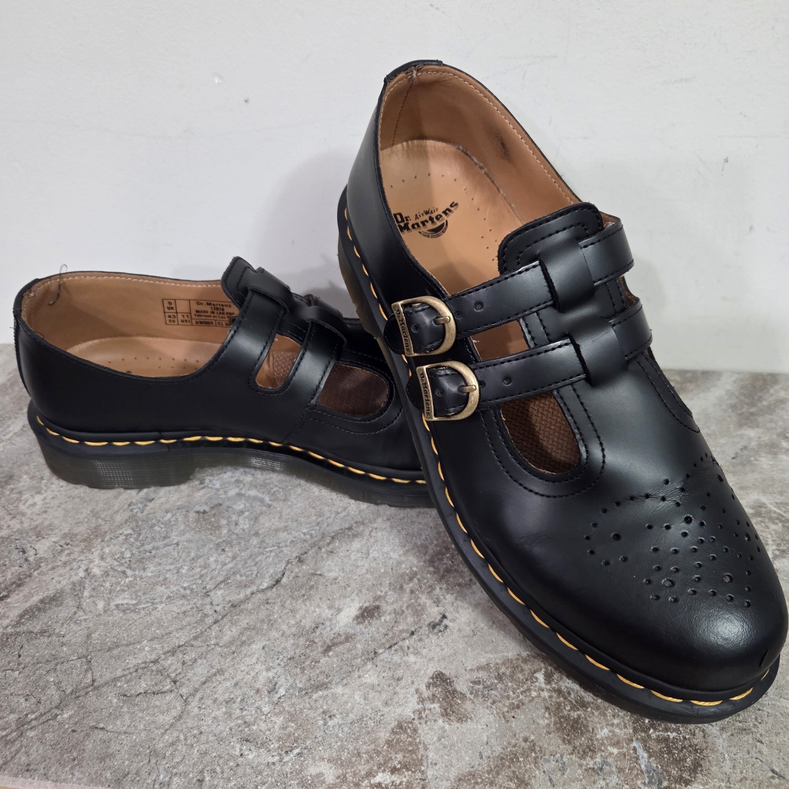 Women’s Dr. Marten’s Mary Jane Size 11 -8065 Leather Casual Shoe, Grunge – Black