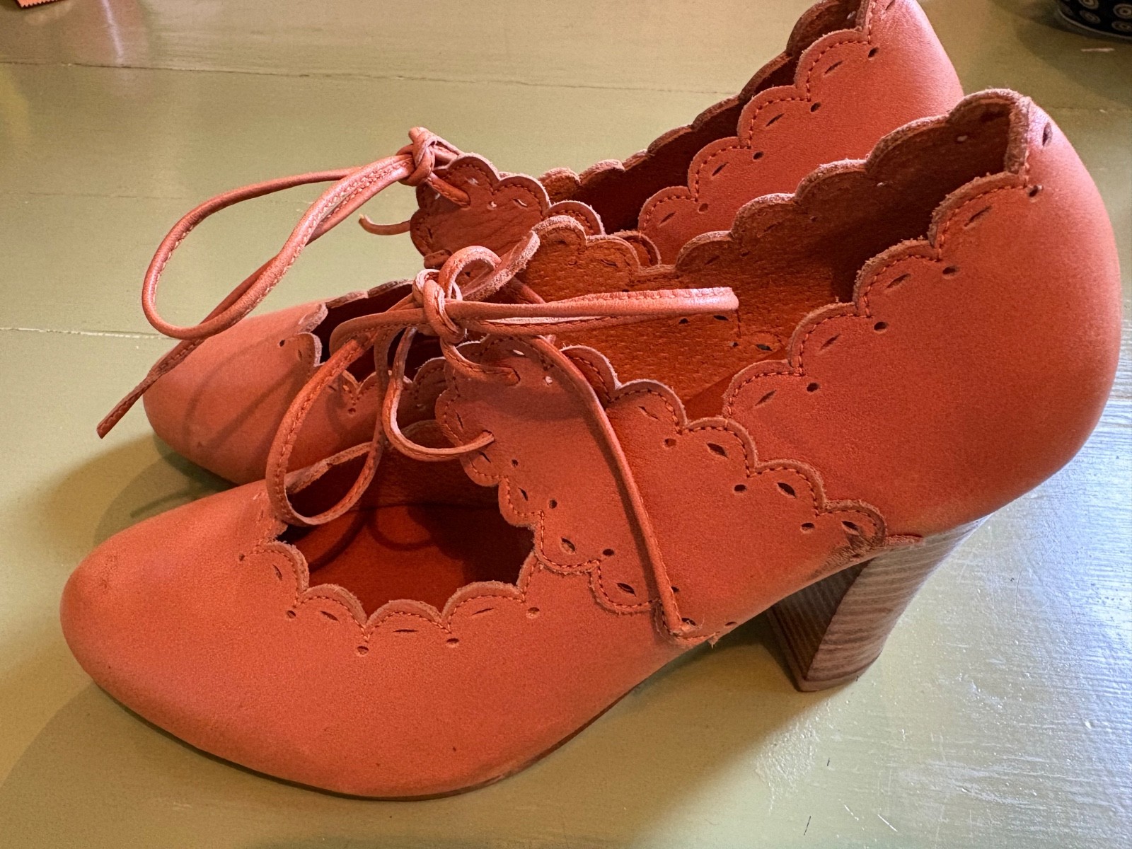 Bali ELF Handmade Paradise Bird Leather Heels Size 6.5 Brown Mary Jane Worn Once