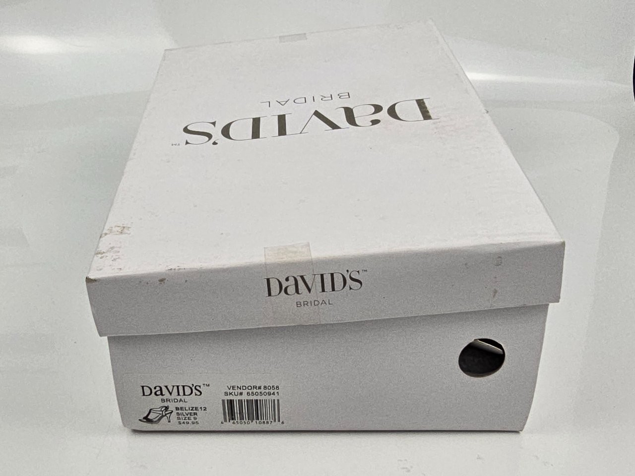 David’s Bridal Belize12 Women’s Silver Rhinestone T-Strap Strap Heels Size 9