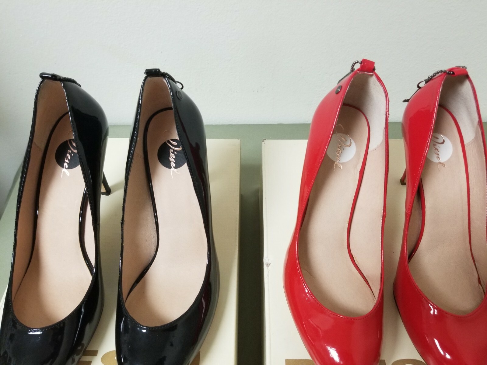 New Womens Diesel Life Patent Leather High Heel Shoes Pumps. Retail 140.00