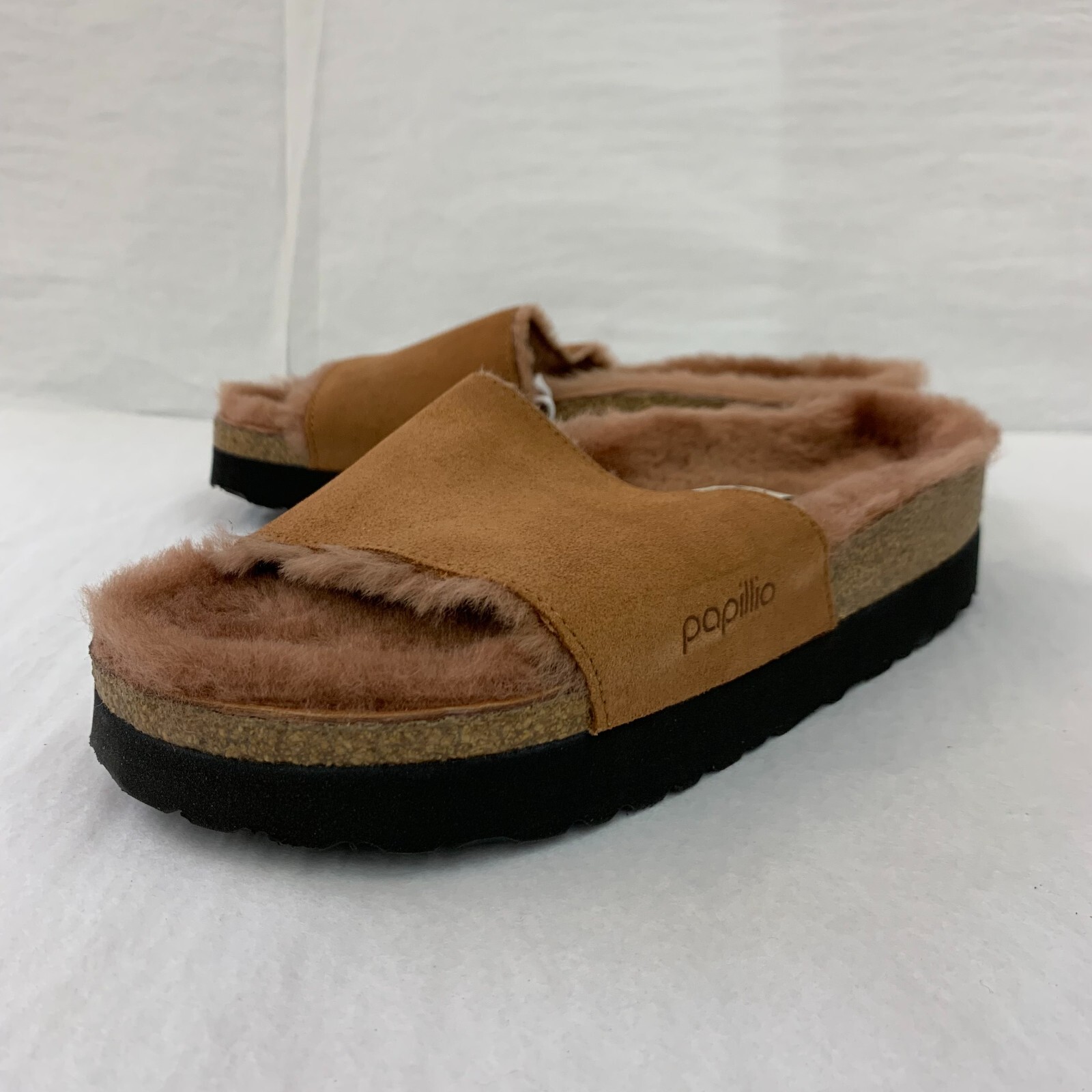 Birkenstock New w/o Box Cora Papillio Shearling Terracotta Suede Nar Select Size