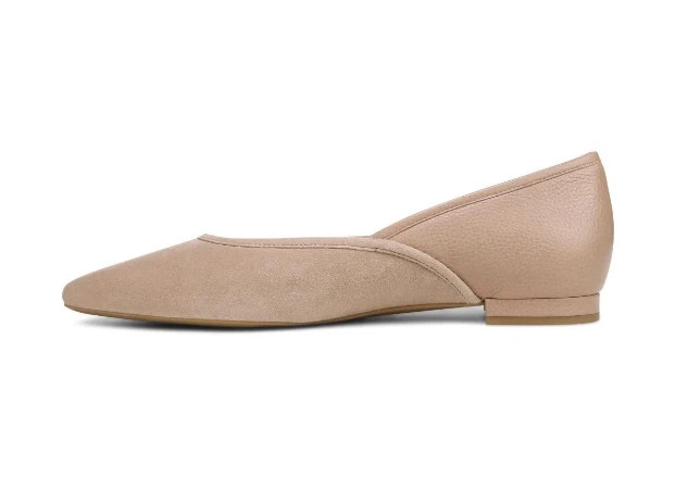 VIONIC Gracia Ballet Flat Desert Sand Suede Color, New, All Size