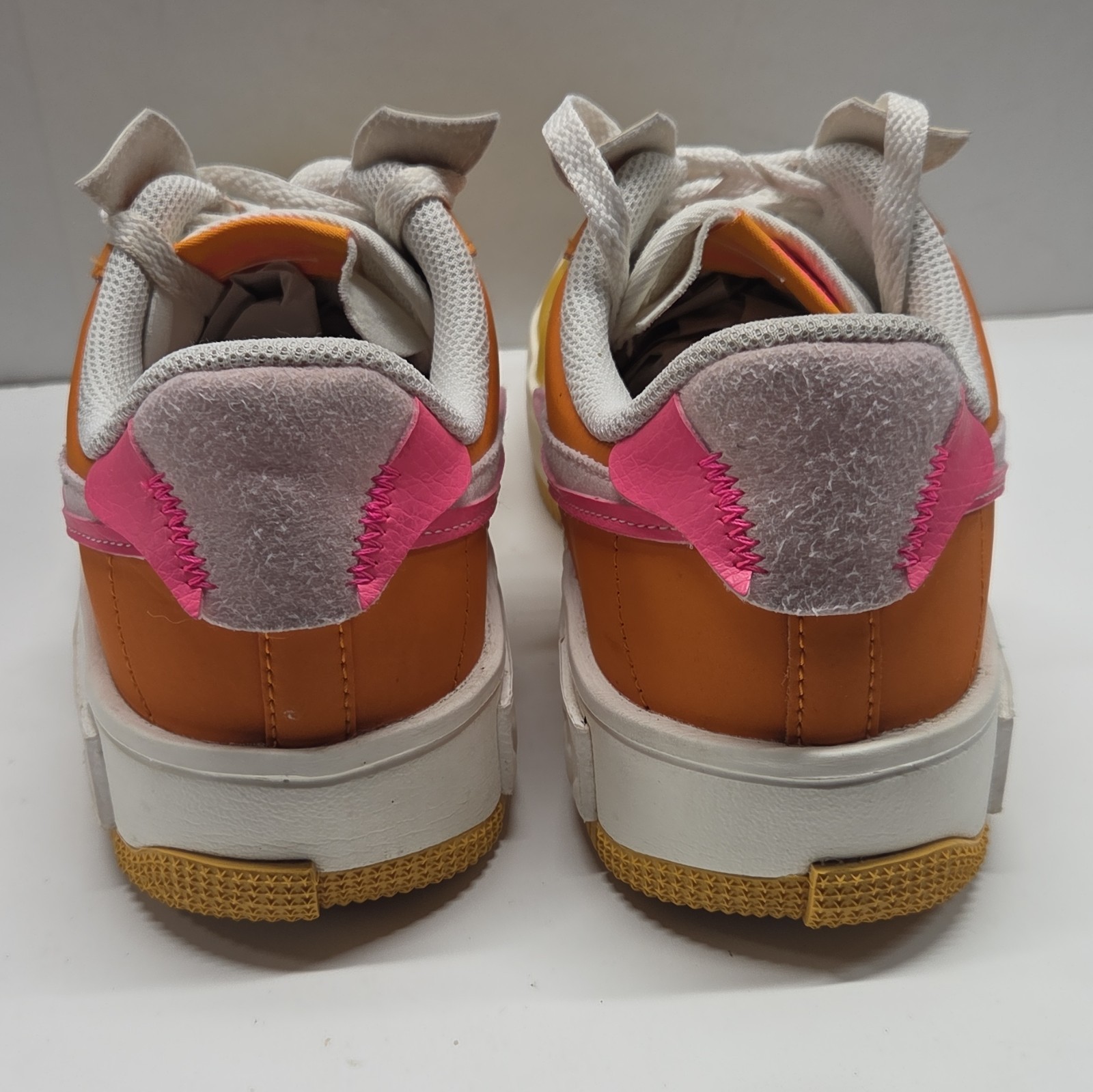 Nike Air Force 1 Fontanka Sunrise Women’s Lace-Up Leather DX2675-100 SIZE 9.5