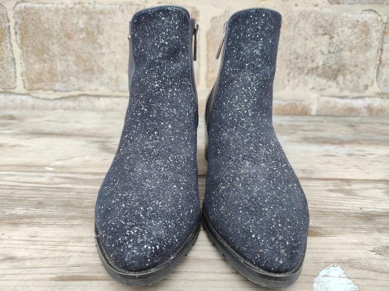 Women Kenneth Cole ankle boots navy leather 41
