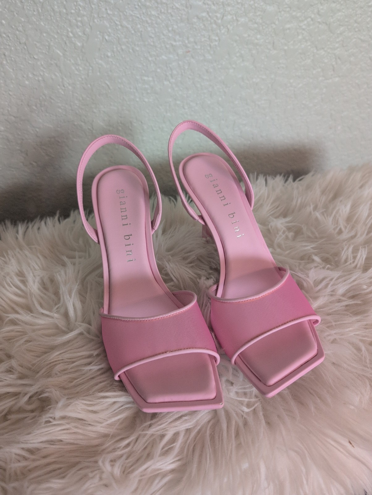 Gianni Bini Soft Pink Slingback Block Heels Size 10