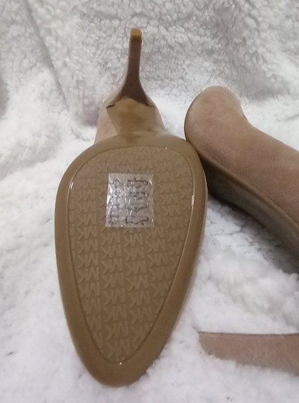 Michael Kors Brown MK-Flex Mid Pointed-Toe Pumps 9.5 M genuine suede 9 1/2 NEW