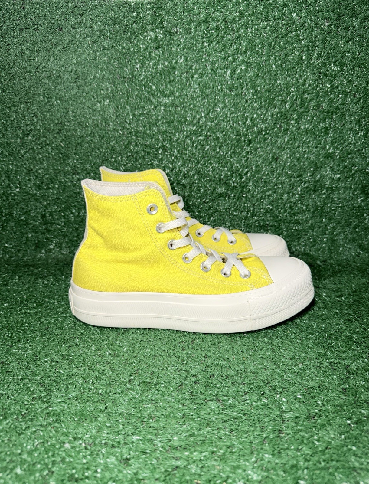 Converse Women Size 6.5 Chuck Taylor All Star Platform Yellow White Casual Shoes