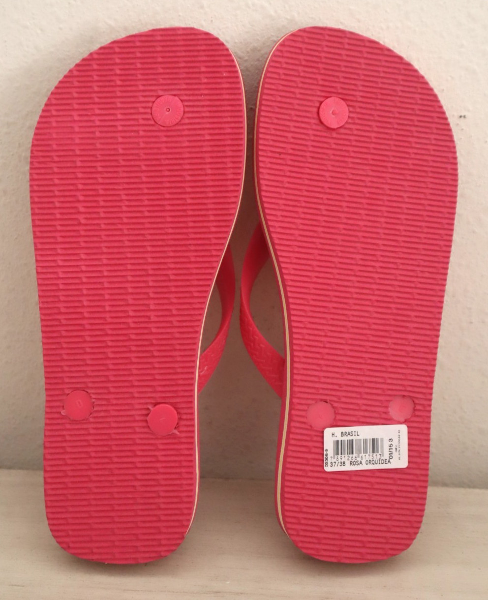 Havaianas Women’s Sz 6 (37-38) Orchid Rose Pink Brazil Flip Flops