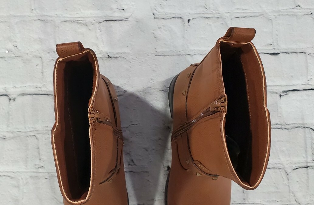 Forever Ankle Boots Laces Up Zip Casual Party Formal Boots Brown WOMENS SZ 6
