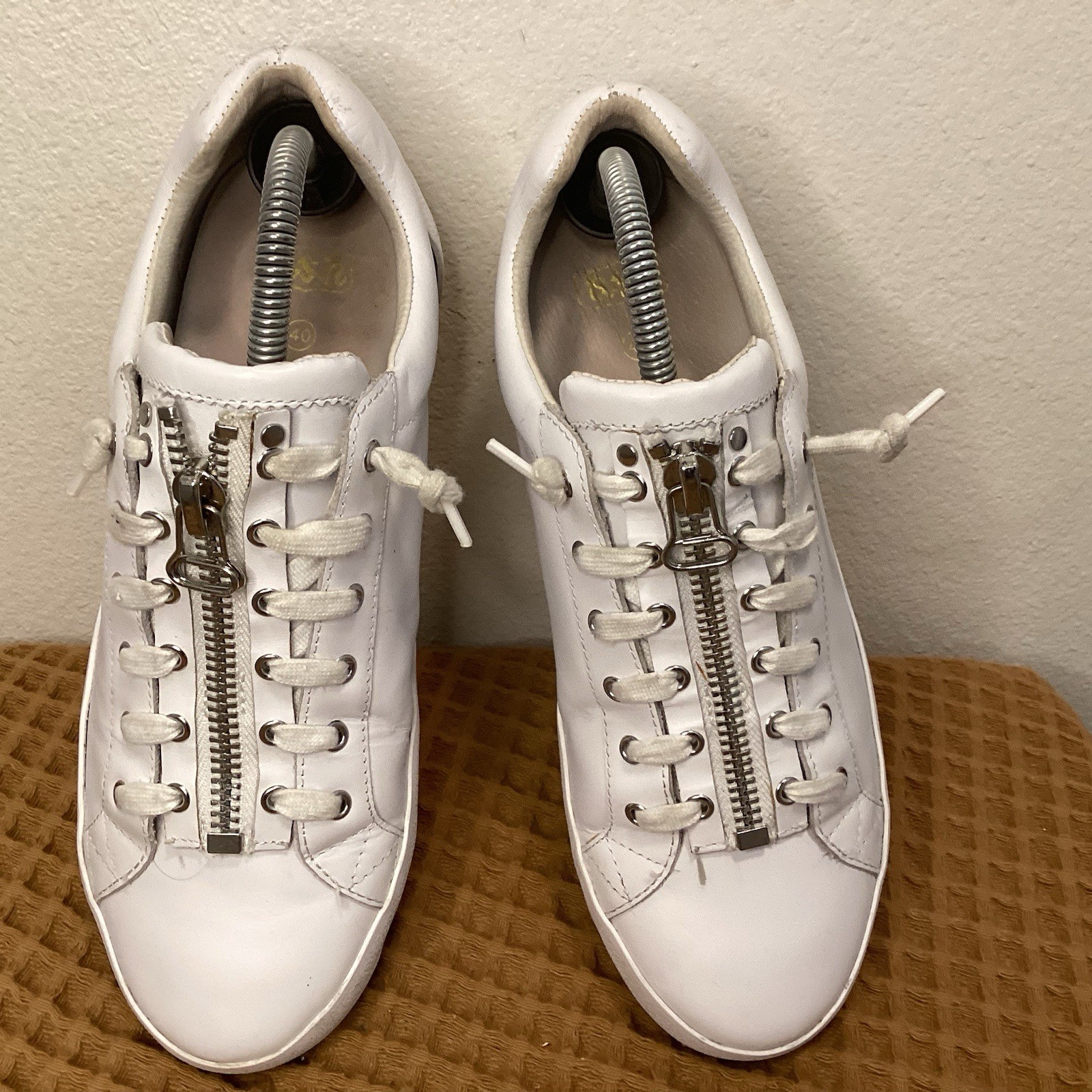 Ash NIRVANA Women’s Zip Details Sneakers EU 40 US 9 White Leather