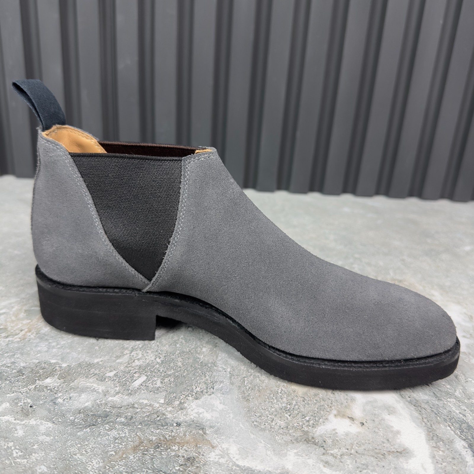 Crockett & Jones Lottie Chelsea Boots Grey Suede Chunky Sole 50 OS or 36.5 EUR