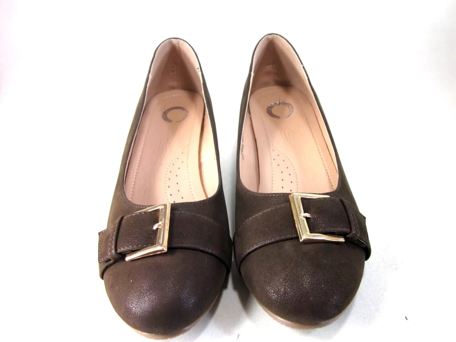 JOURNEE COLLECTION WOMEN’S GRAYSN WEDGE HEEL PUMPS,BROWN, SIZE 6 NEW