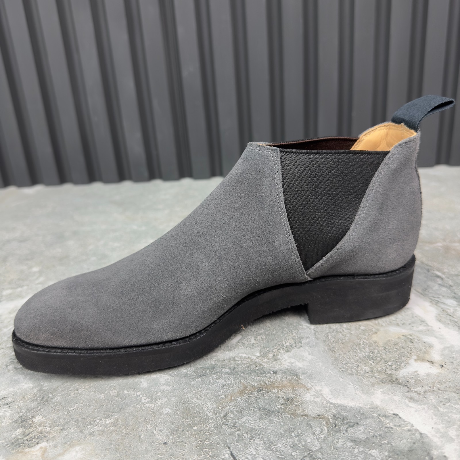 Crockett & Jones Lottie Chelsea Boots Grey Suede Chunky Sole 50 OS or 36.5 EUR