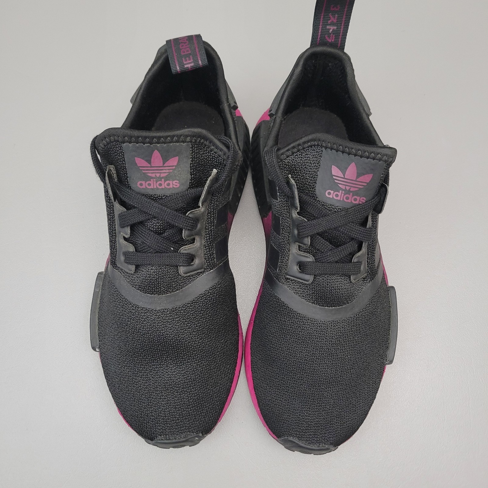 Adidas NMD_R1 Black Power Berry Running Gym Sneakers Womens Size 6.5