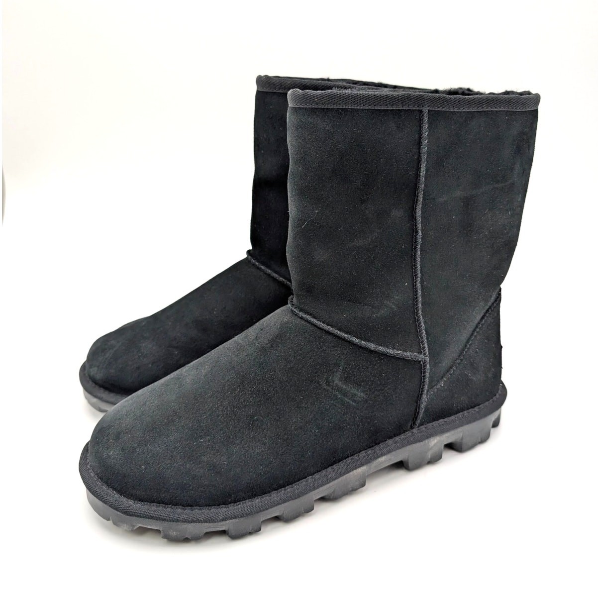 UGG Essential Short Classic Ankle Boots Round Toe Women’s Black Size US10 EU41
