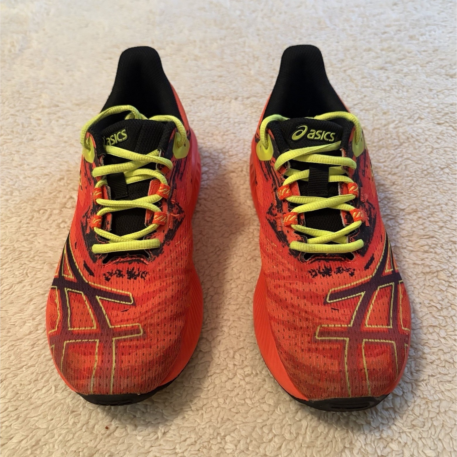 ASICS Noosa Tri 13 Running Shoes Womens 5 Orange Neon Lightweight Trainer