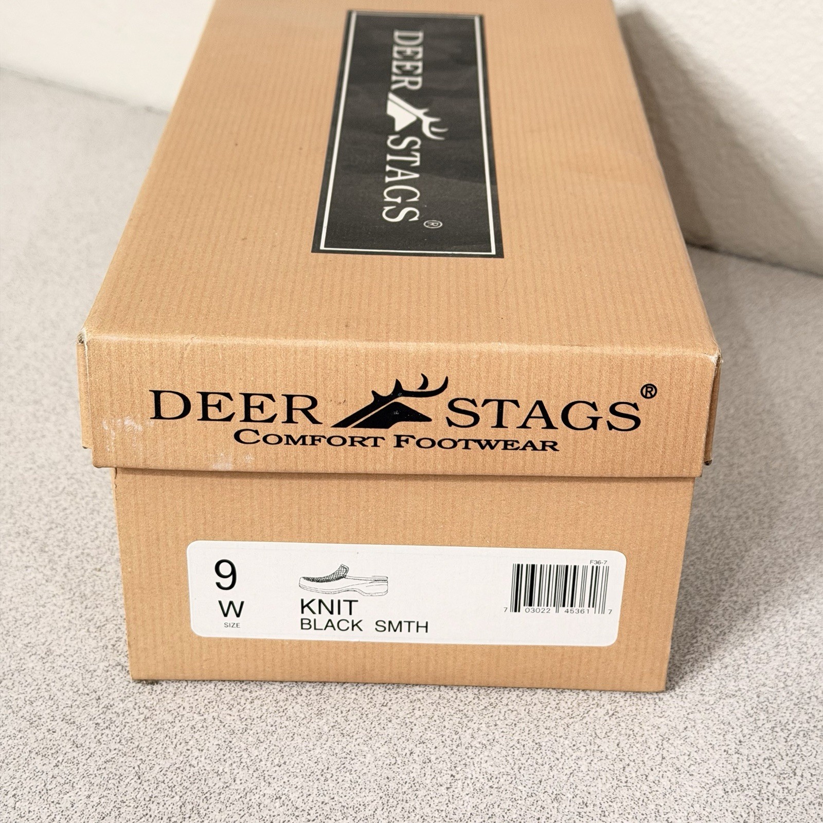 Deer Stags Women’s Size 9 W Mules Slip On Black Casual SMTH Knit T-06 NOS