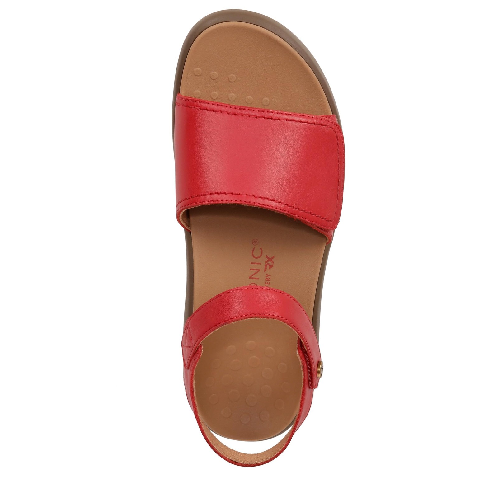VIONIC Women’s Awaken Ankle Straps Red Leather 6.5 Medium