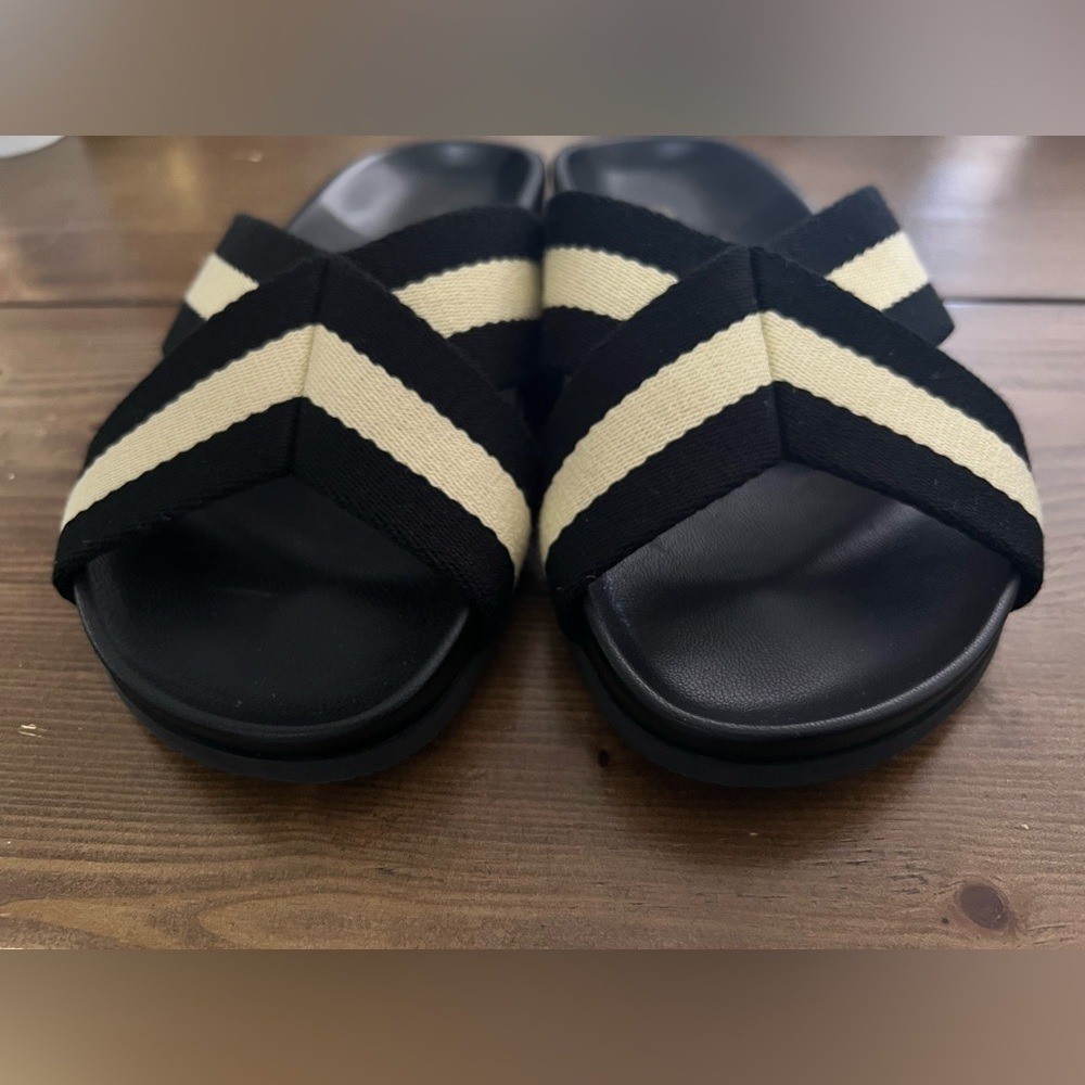 Jenni Kayne Crossover Made In Italy Slides Sandals Sz 36