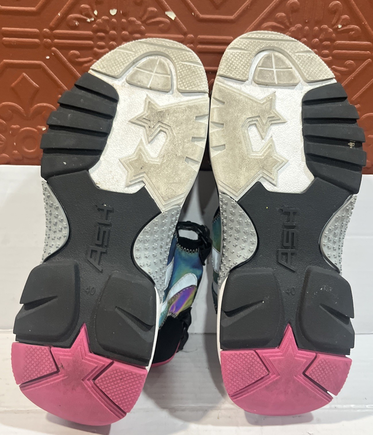 Ash Adapt Sandal Black Rainbow Platform Thick Soles Woman US Size 9 UK 40