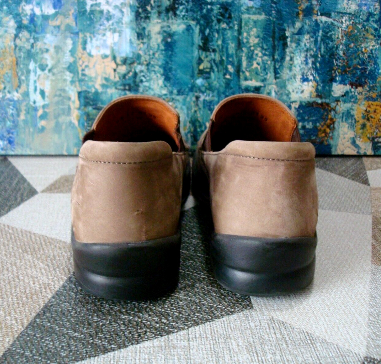 Footprints by Birkenstock Natoma Brown Nubuck Leather Loafers EU 38 US 7-7 1/2