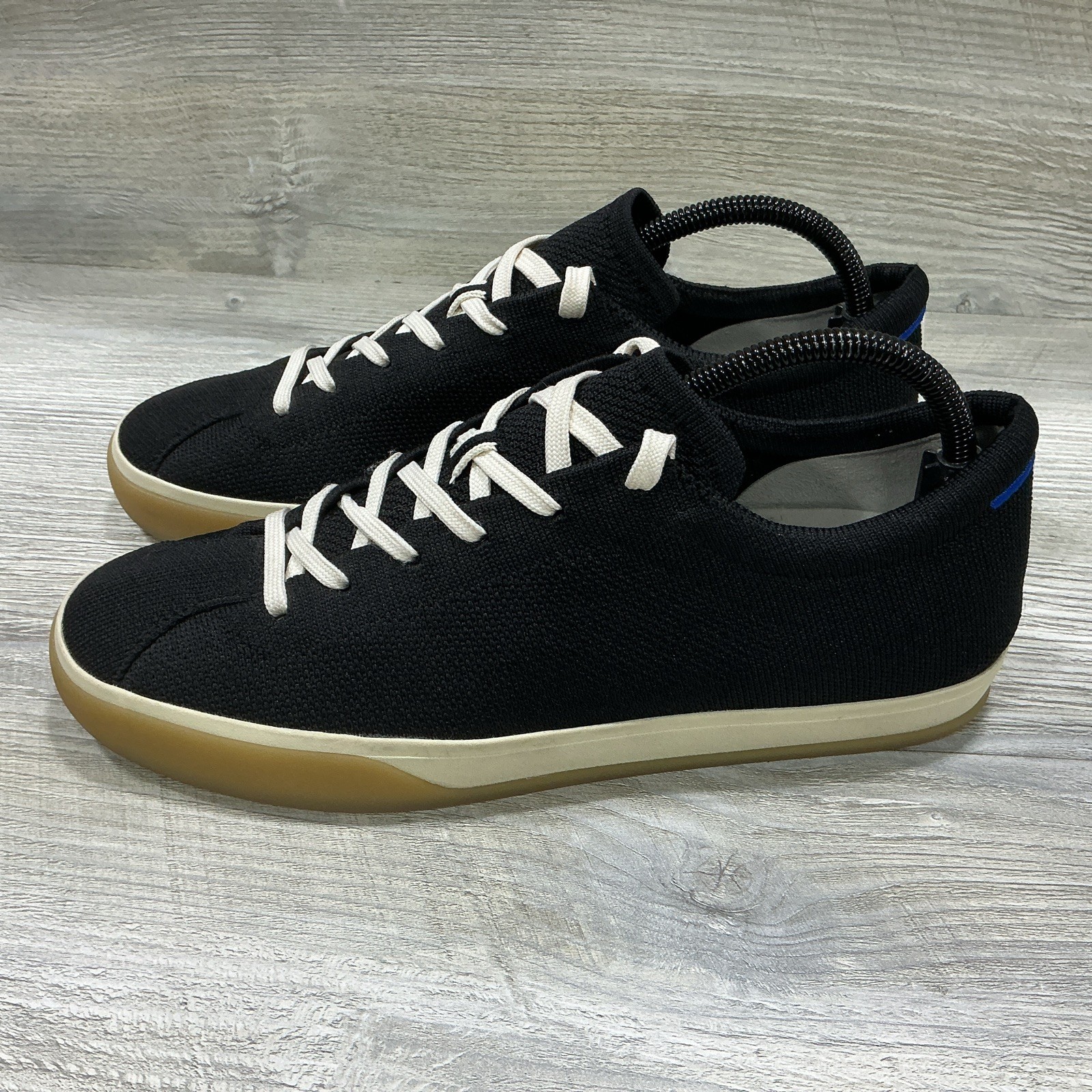 Rothy’s The Lace Up Sneaker Soft Flexible Knit Comfort Cushion Black Womens 10.5