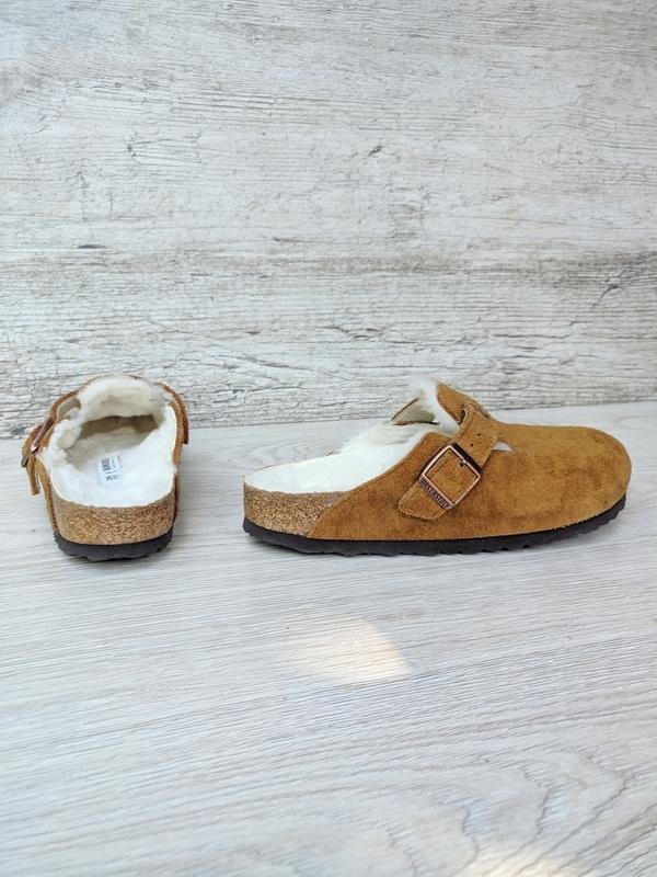 Women Birkenstock Boston Orange Suede 38