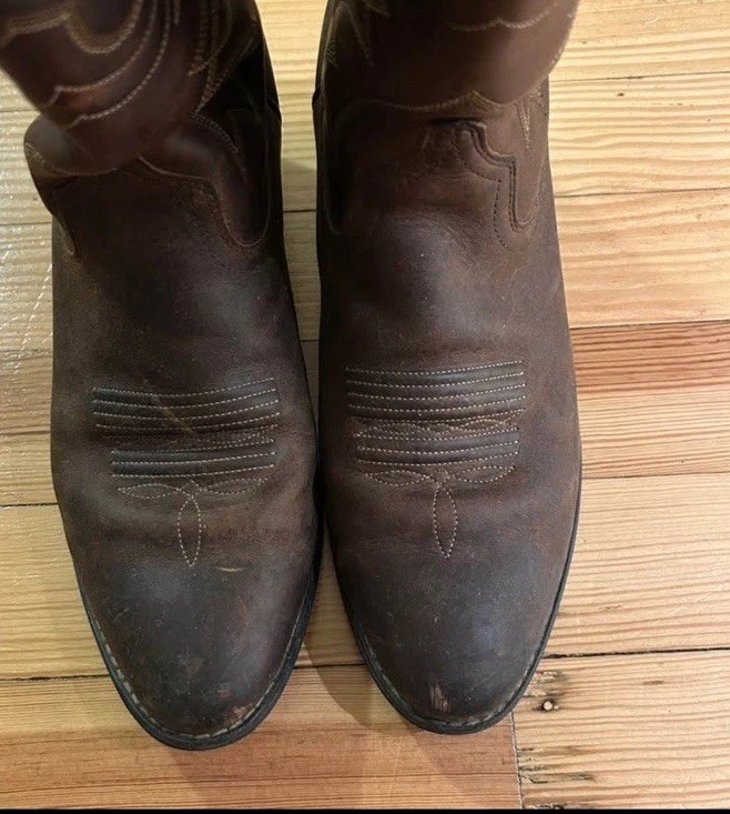 Ariat Heritage Western R Toe Leather Cowboy Boots Brown Womens Size 8B