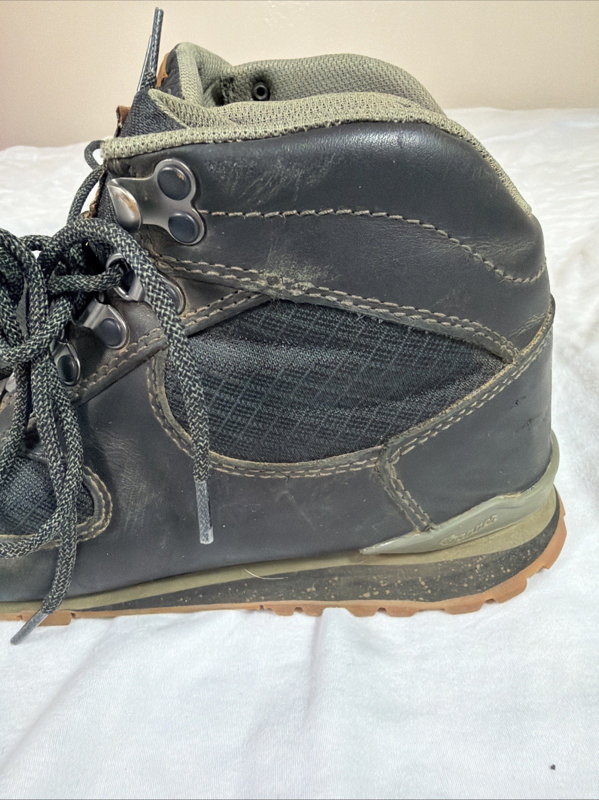 Danner Jag Mid Night Boots Womens 7 Black Leather/Mesh Hiking Trail Waterproof