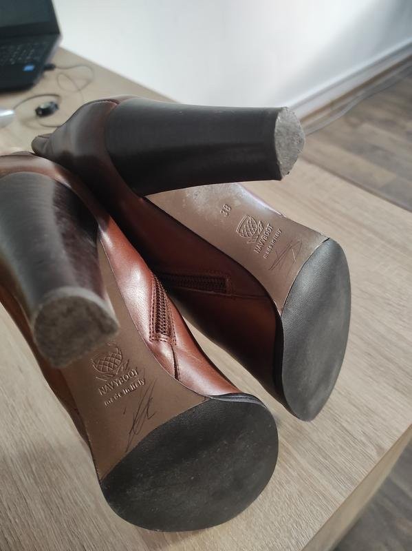 Women Navyboot Boots Brown Leather 38 #B9JQ